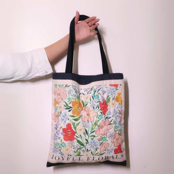 Floral Handembroidered Sustainable Totebag