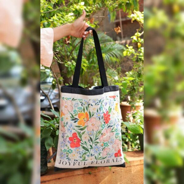 Floral Handembroidered Sustainable Totebag