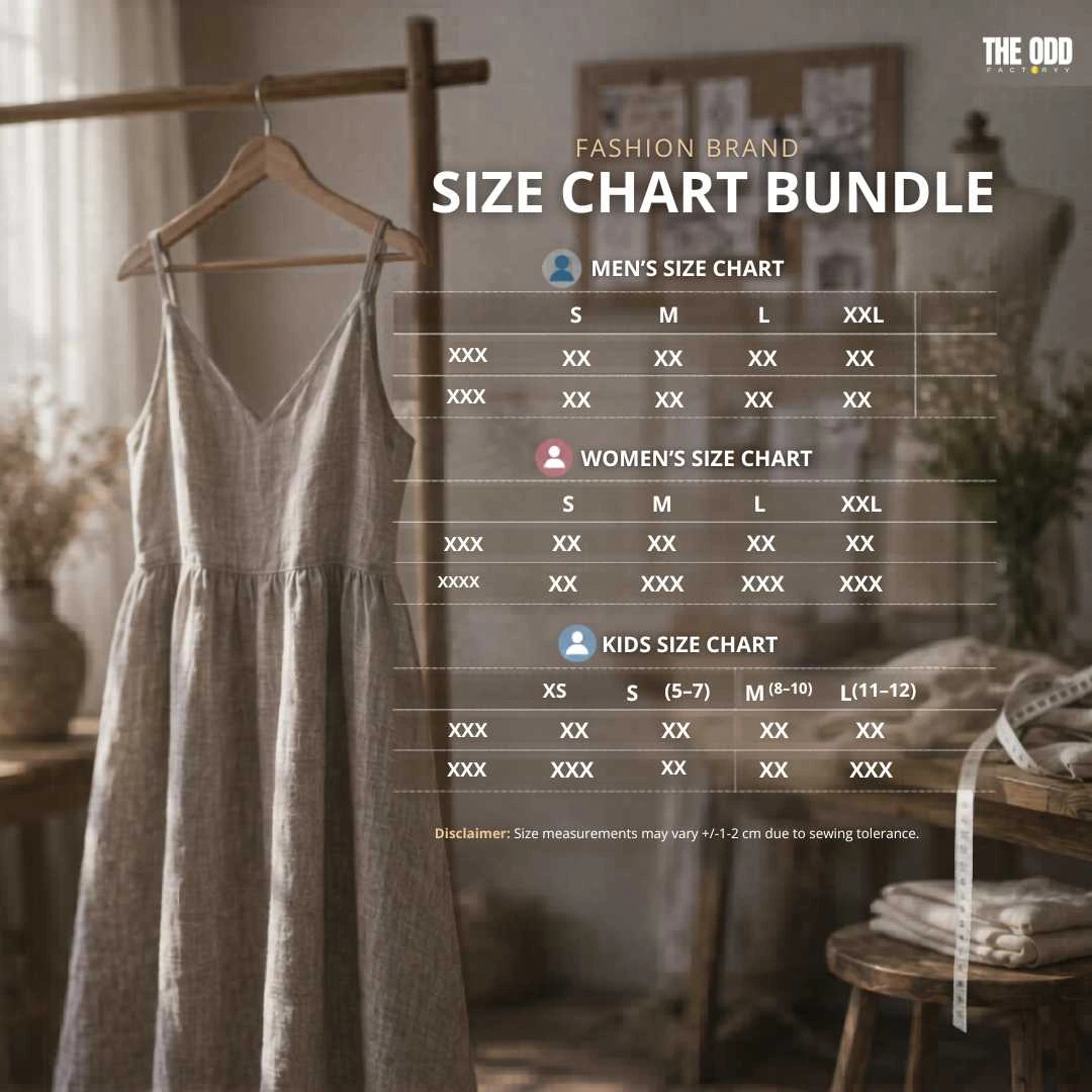 Size Chart Templates (Bundle)