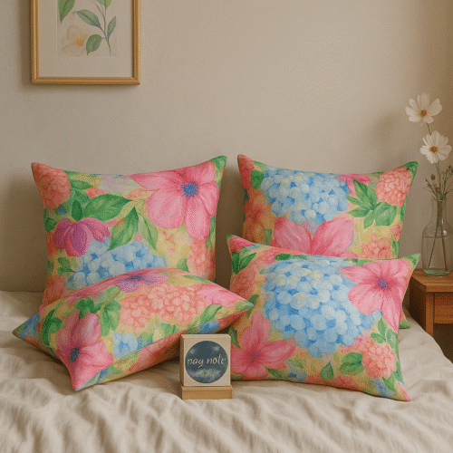 Dream Bloom - Linen Cushion Covers + Free Box of Incense