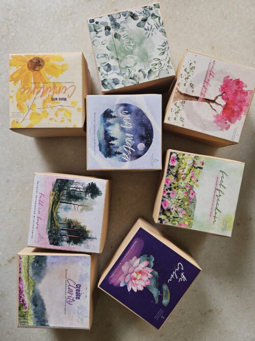Wildflower Mornings Set - Linen Satin Cushion Covers + Free Incense Box - Image 2