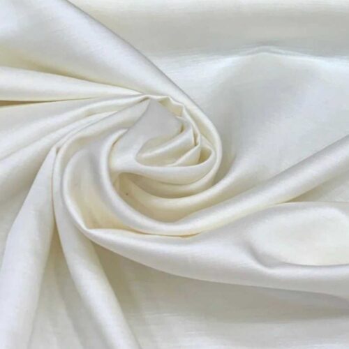 Linen Satin - White