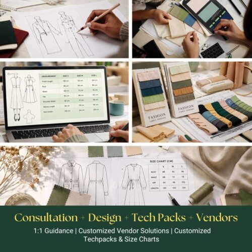 Consultation + Design + Tech Packs + Vendors