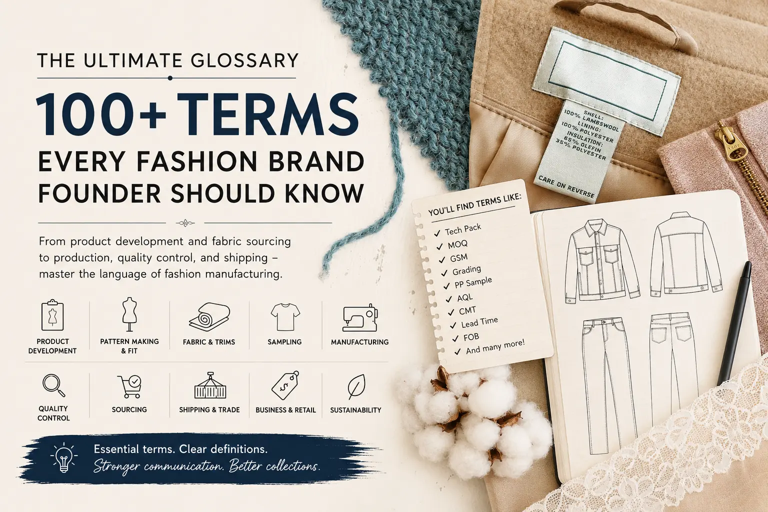 100+ Terms Every Fashion Brand Founder Should Know