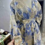 blue-gold-floral-brocade-dress