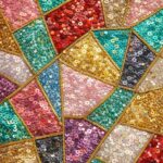 colourful sequins arranged in geometric patterns